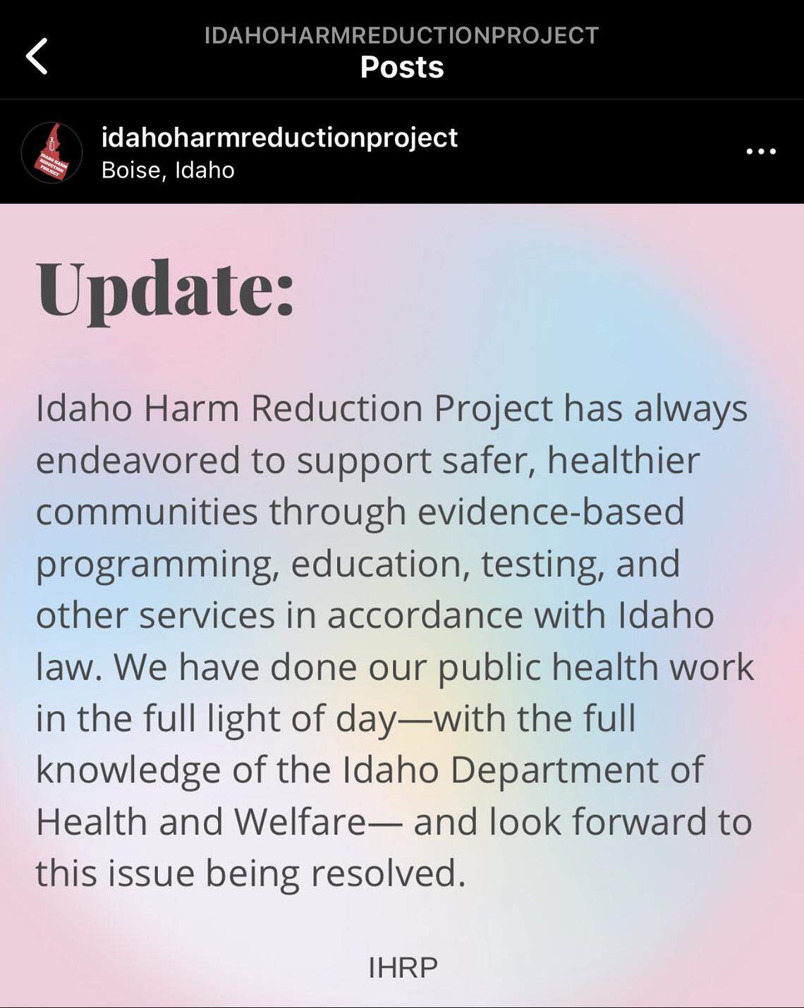 The Boise Police Department seized drug paraphernalia and electronics from the Idaho Harm Reduction Project’s offices Tuesday.