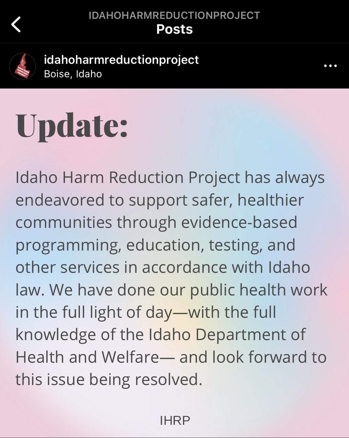 The Boise Police Department seized drug paraphernalia and electronics from the Idaho Harm Reduction Project’s offices Tuesday. 