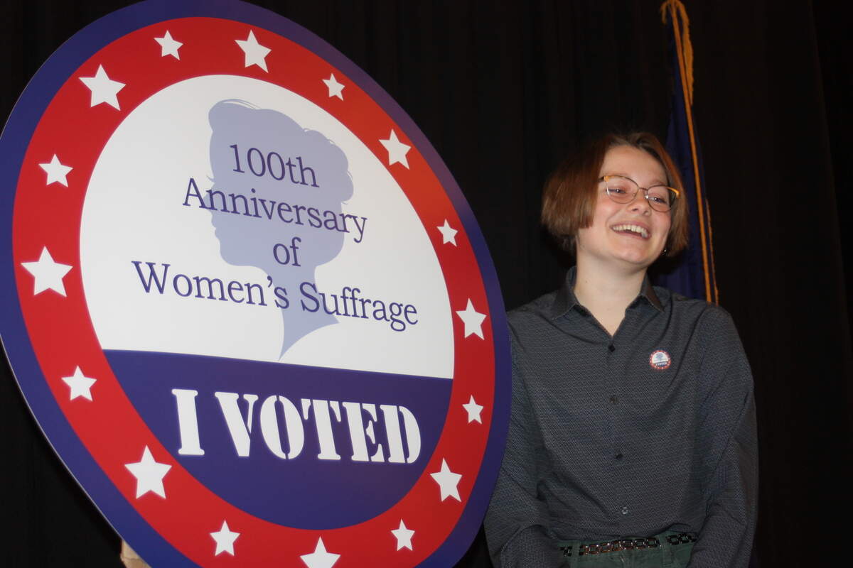 Out of over 100 entries, Samantha Robinson’s designed was picked to be the commemorative sticker given to voters for all 2020 elections.