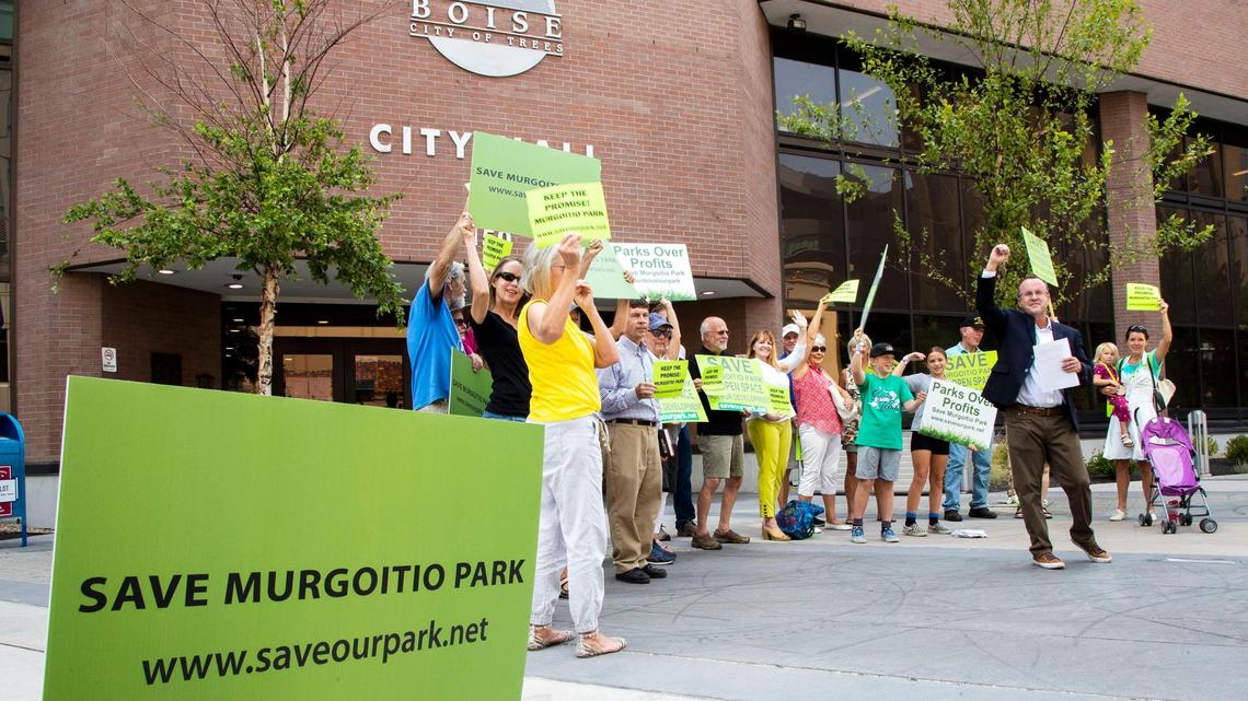 Promised a regional park in Southwest Boise 24 years ago by the City of Boise, a group calling themselves the Friends of Murgoitio Park held a press conference on the steps of City Hall on Monday to say the city is in a rush to turn the land into condensed housing.