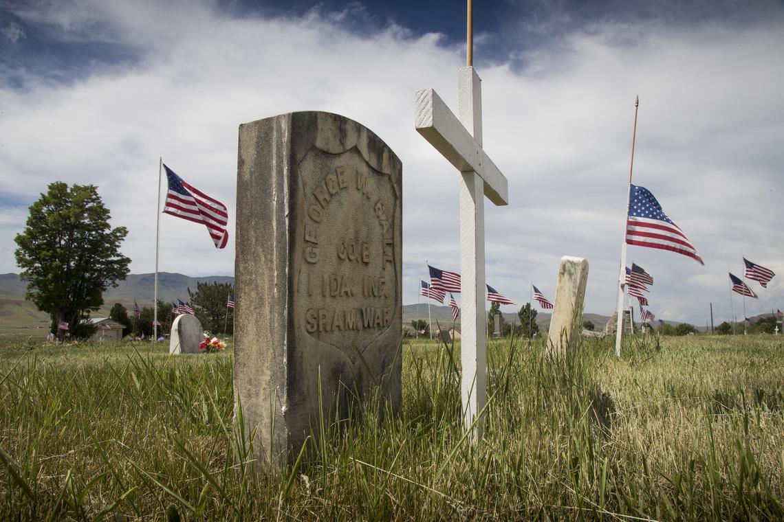 First Idaho Volunteer George W. Hall gave his life in service of his country on Feb. 4, 1899 during the Philippine-American War. He was the first person killed in action after Idaho became a state. He is interred at the Sweet-Montour Cemetery. He was initially buried at a family home without a headstone. His fellow veterans rallied to ensure he had a proper burial with a military headstone 30 years later.