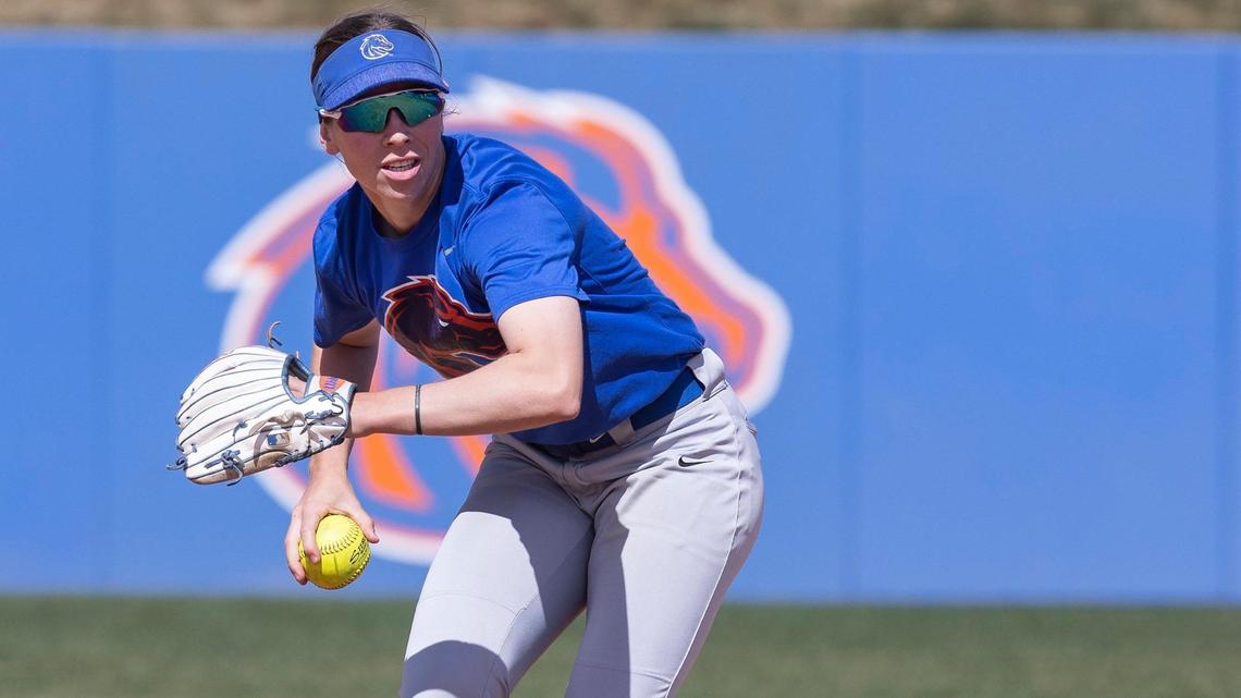 Boise State center fielder Kelsey Lalor practices with the red-hot Broncos on Tuesday at Dona Larsen Park. Lalor is batting .363 with a team-leading 10 doubles to go with six home runs and 26 RBIs.