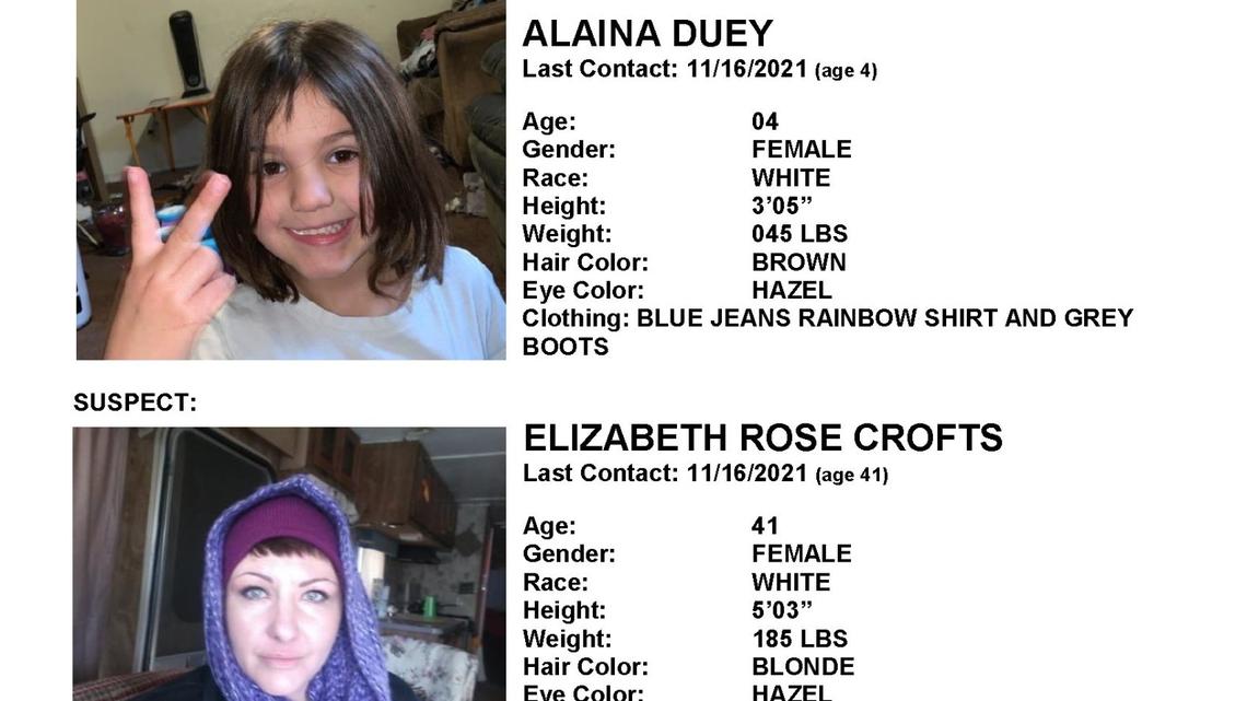 Idaho State Police and the Cassia County Sheriff’s Office issued an Amber Alert on Tuesday for a 4-year-old girl from Burley.