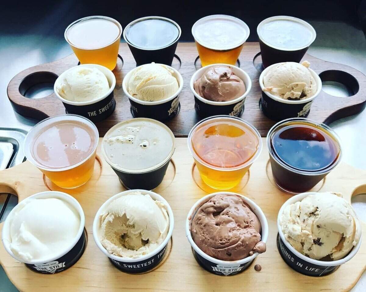 Flights of craft beer and artisan ice cream are a popular option at The STIL in Boise.