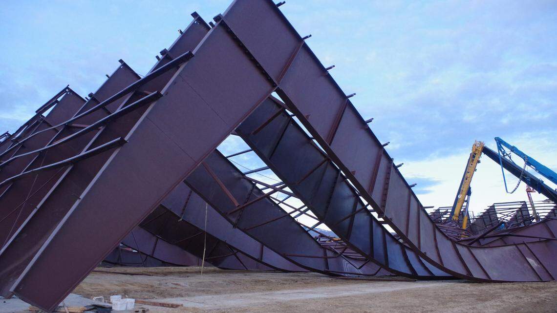 An airplane hangar that was being built at the Jackson Jet Center near the Boise Airport collapsed Jan. 31. Three people died and nine were injured.