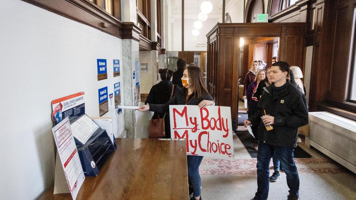 ‘This is my very humanity’: Supporters of abortion access rally against restrictive bill