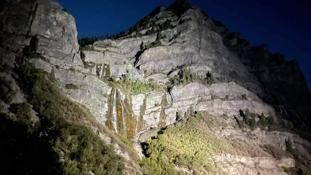 A 19-year-old man plunged 30 feet off Bridal Veil Falls near Orem, Utah, on Aug. 22, 2021, officials said. The 607-foot waterfall is in the southern part of Provo Canyon.
