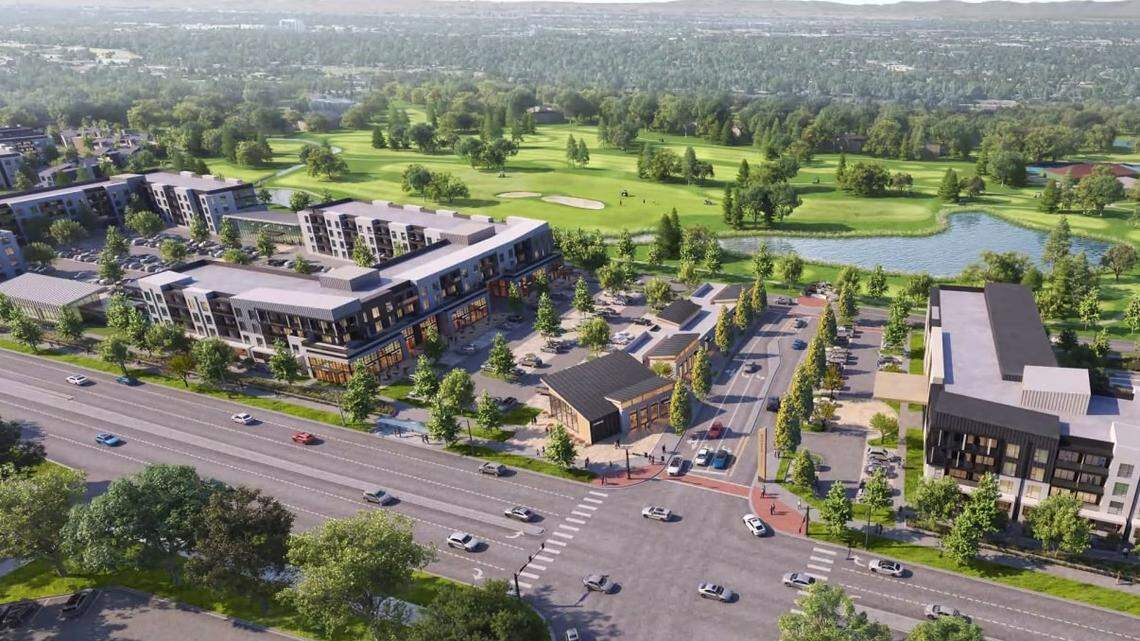 A rendering of the Residences at River Club, a proposed development along State Street and the River Club golf course in Garden City.
