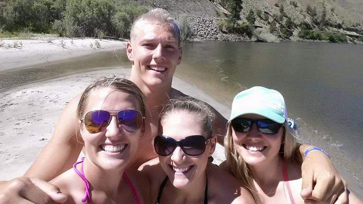 Former Boise State linebacker Leighton Vander Esch is pictured with his sisters from left to right, Morgon, Christon and Shannon. He credits them from being a major influence on him as a youngster growing up in Riggins, and now he is a likely first-round NFL Draft pick.
"He went from becoming a starter to famous in like a year. It’s hard to grasp how fast it happened," Morgon said. "It's really funny hearing people say 'I know Leighton's sister.' "