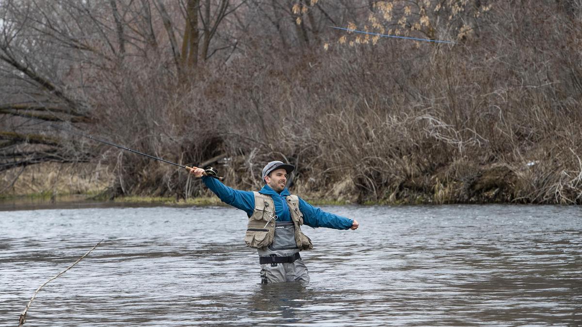 Steve Veals, Boise, fishes a stretch of the Boise River Sunday, Feb. 24, 2019. He landed a brown trout on his first cast, confirming why it’s one of his favorite fishing holes. Veals finished a goal of 365 days of fishing on Jan. 1, 2019 after a year of spending at least 15 minutes a day fishing on waters where it was possible to catch a fish.