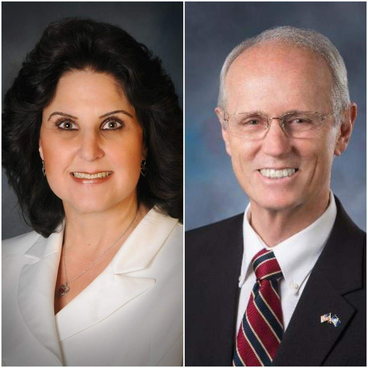 Two of the three Republican candidates for Ada County Commission, District 3, Sharon Ullman (left) and Thomas Dayley.