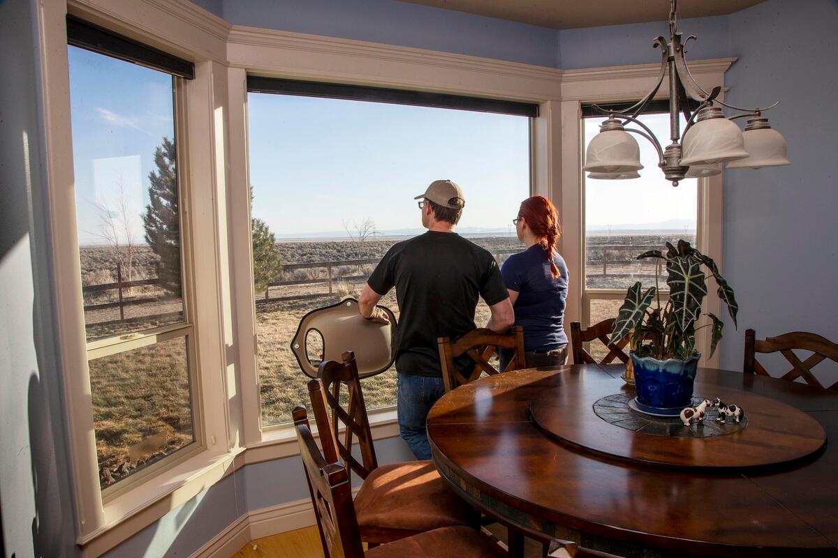 Jeff and Lacey Wilde moved into their dream home on Mayfield’s Dawn Drive. They have a view of pristine desert from their dining room; however, a proposed development would fill that space with as many as 2,300 residential homes.