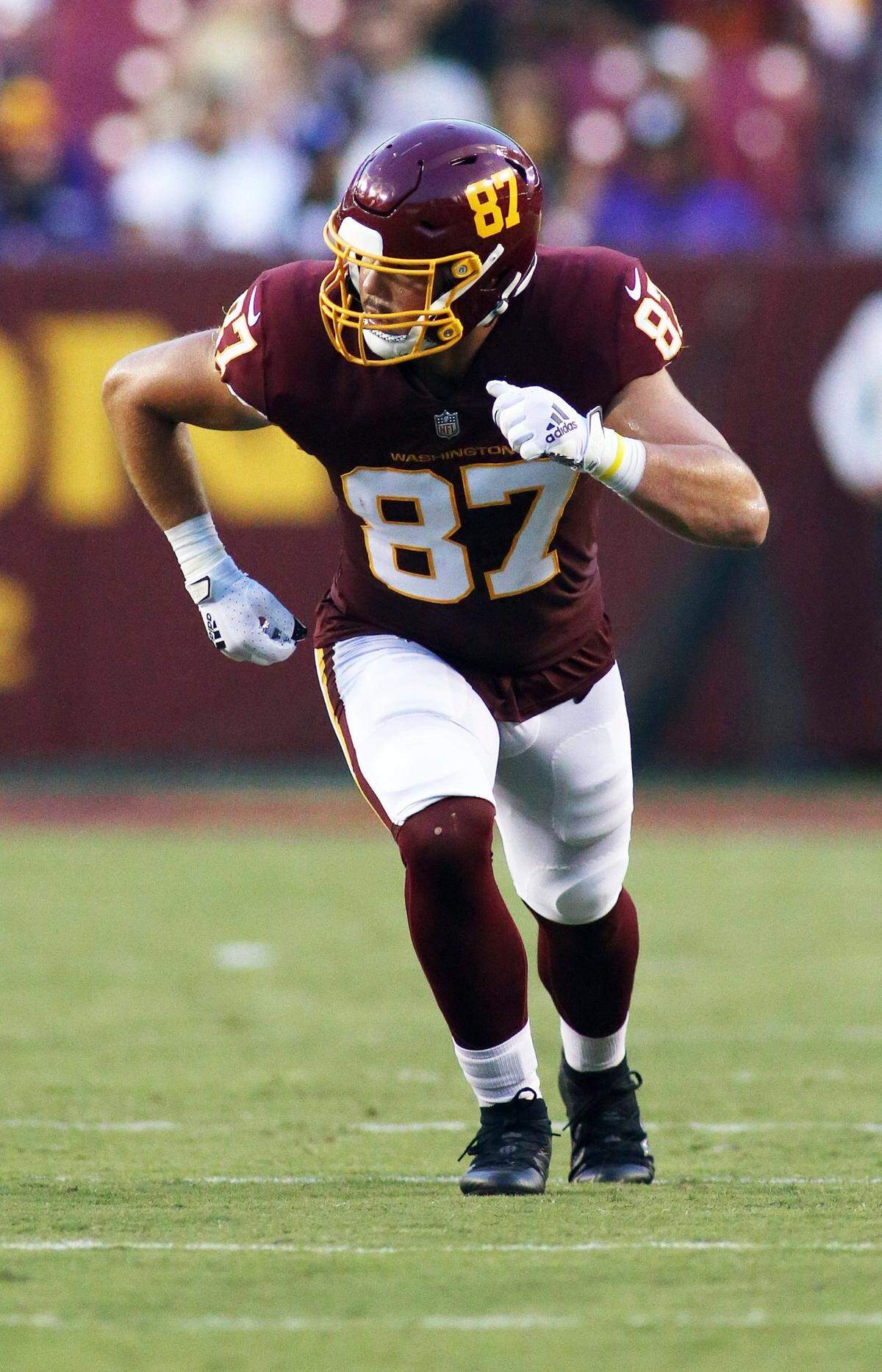Washington Football Team tight end John Bates, a rookie out of Boise State, caught one pass for 13 yards in Washington’s 37-3 loss to Baltimore.