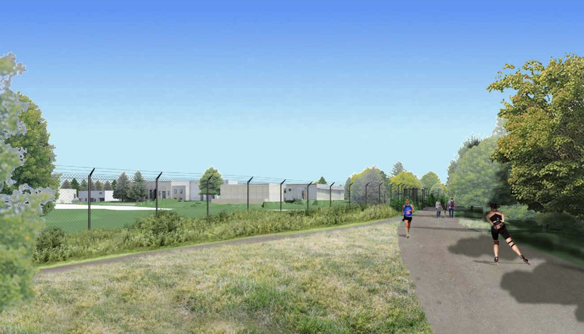 These renderings show how the Boise River Greenbelt will look when construction finishes on the Lander Street wastewater treatment plant.