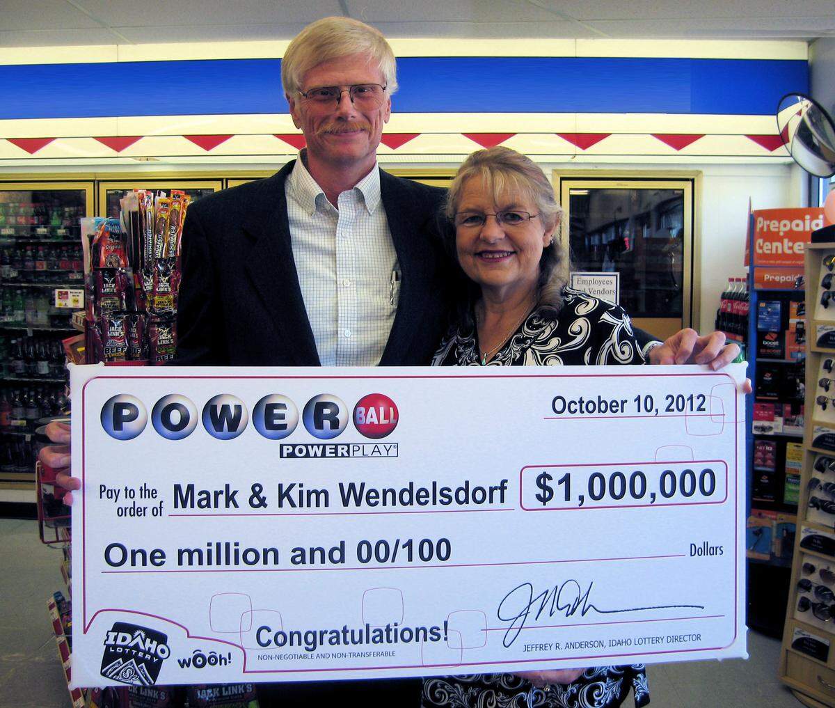 Lottery winners Mark and Kim Wendelsdorf in 2012