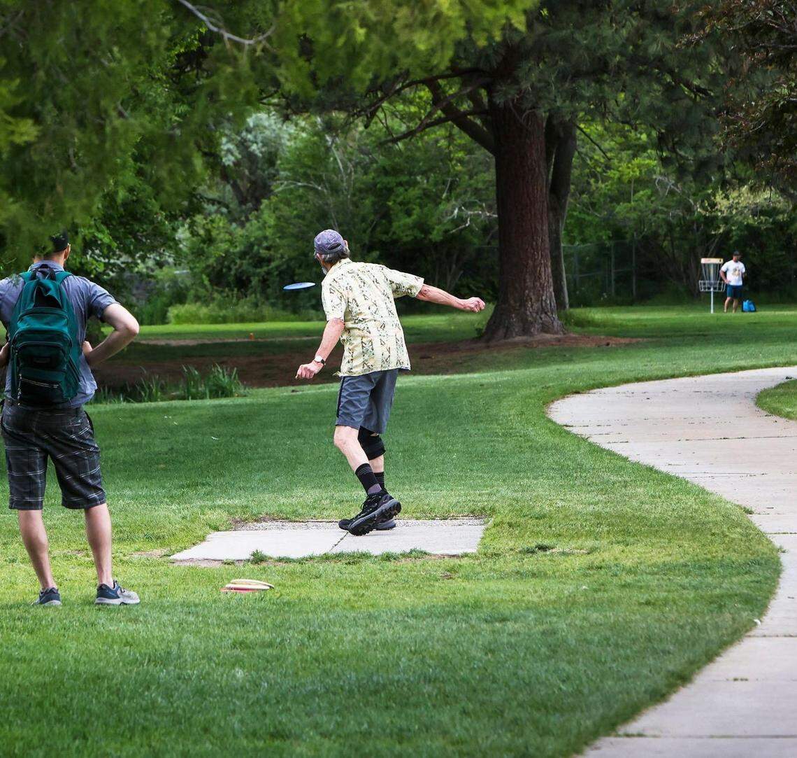 Disc golf is a popular attraction at Ann Morrison Park.