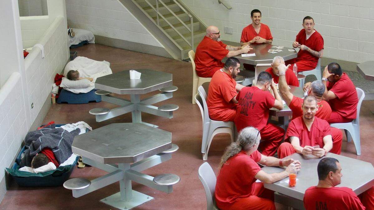 Inmates at the Ada County Jail sleep on cots and under tables because of the facility's chronic overcrowding. Sheriff Stephen Bartlett told county commissioners on June 11 that "for 13 straight months now, we've been over operational capacity, with no end in sight."