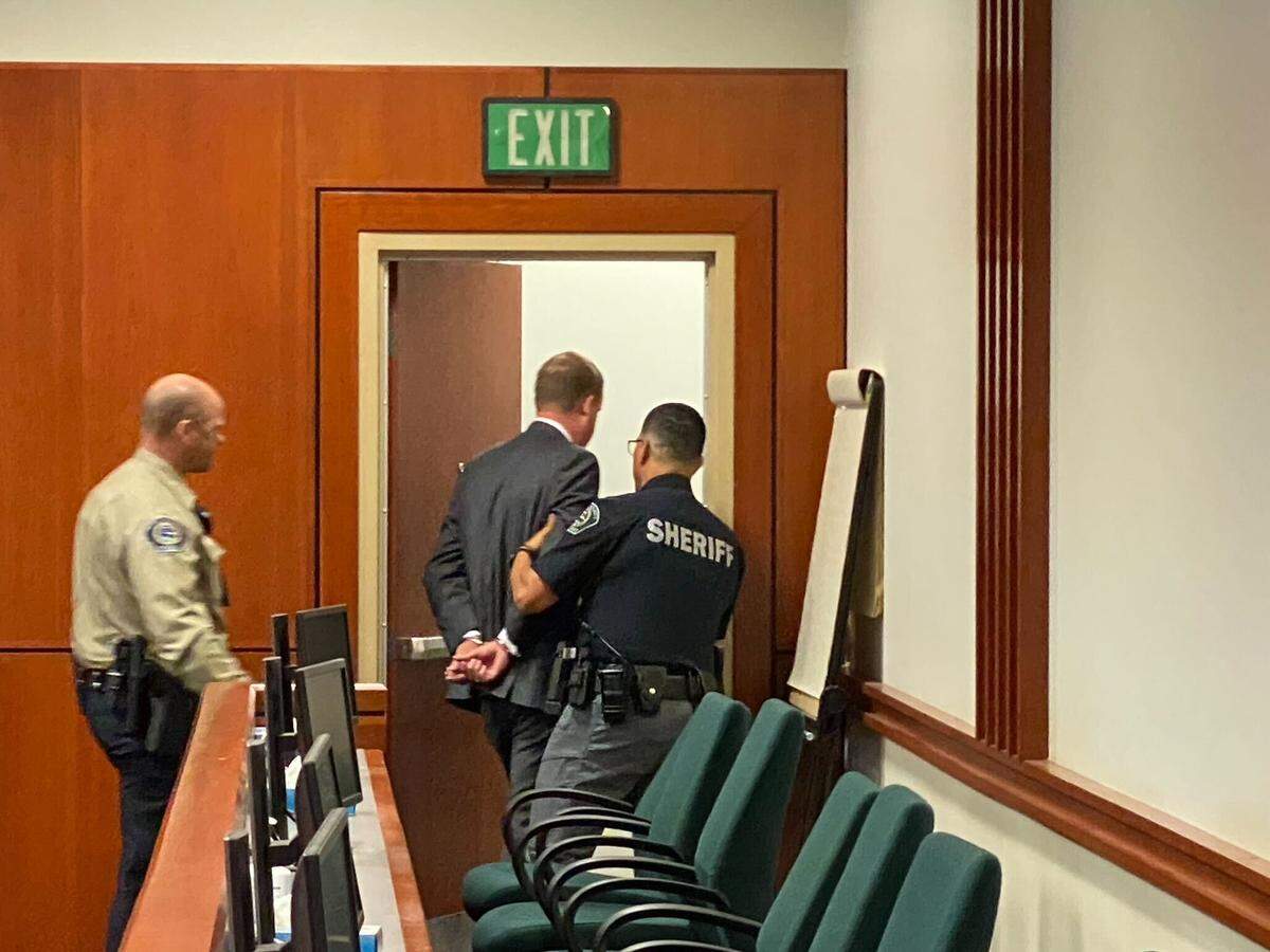 Former state Rep. Aaron von Ehlinger was arrested Friday, April 29, 2022, and booked into the Ada County Jail after he was found guilty of raping a 19-year-old legislative intern by a 12-person jury.