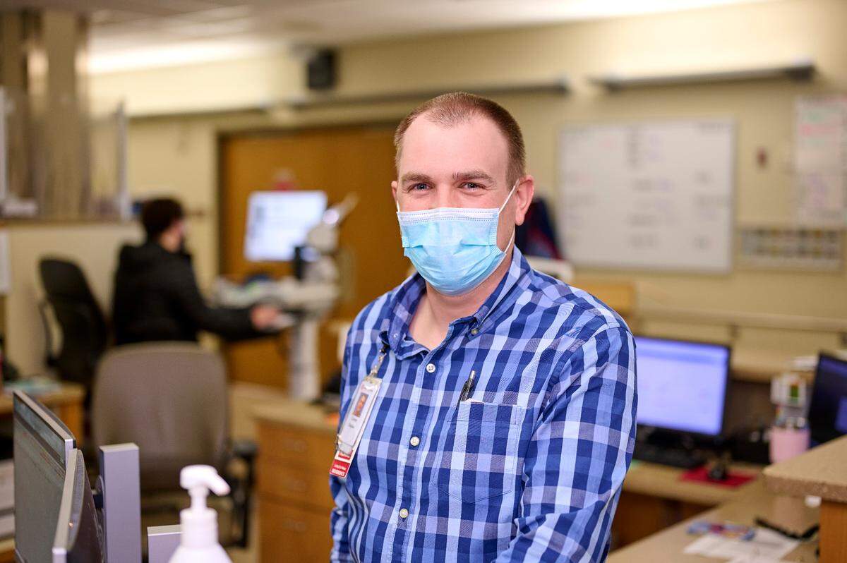Conner Hall is a chaplain at Saint Alphonsus Regional Medical Center. Through the coronavirus pandemic, he has provided support to his colleagues and comfort to patients and their families.