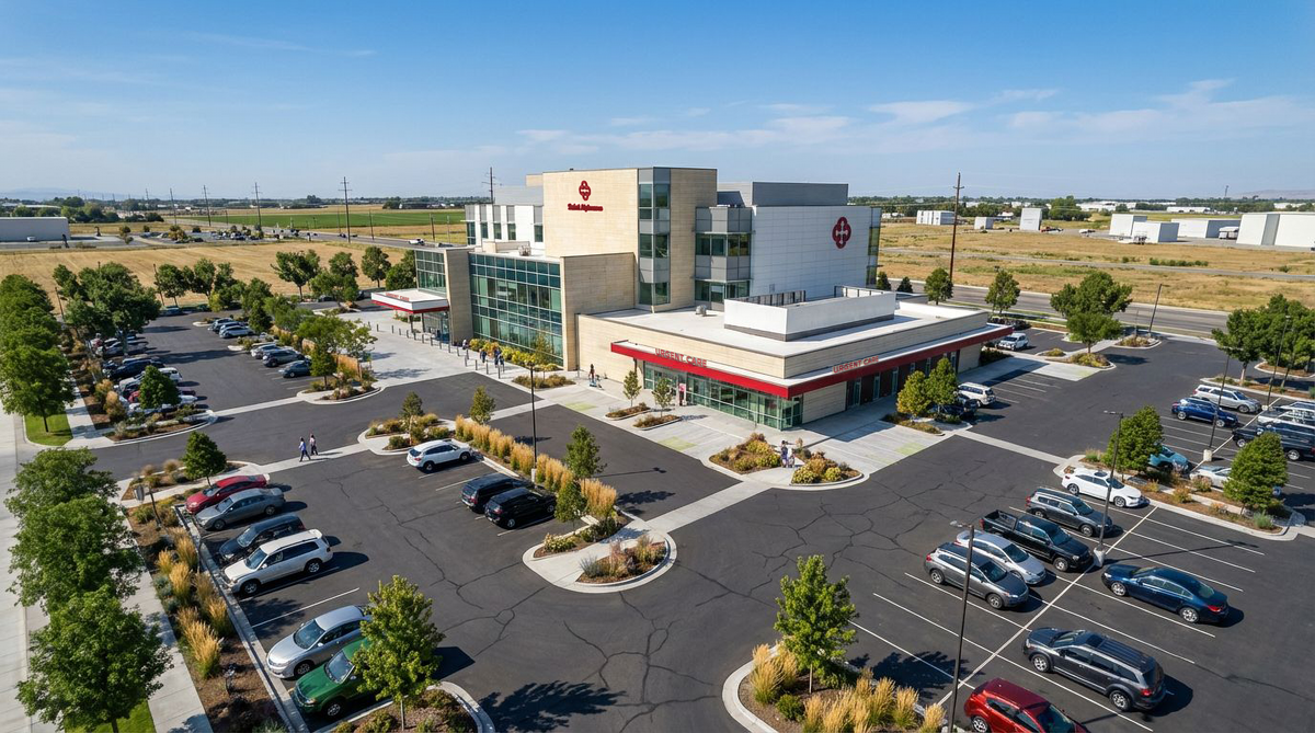 An architectural rendering of what Saint Alphonsus expects its North Meridian Health Plaza to look like after construction is completed.