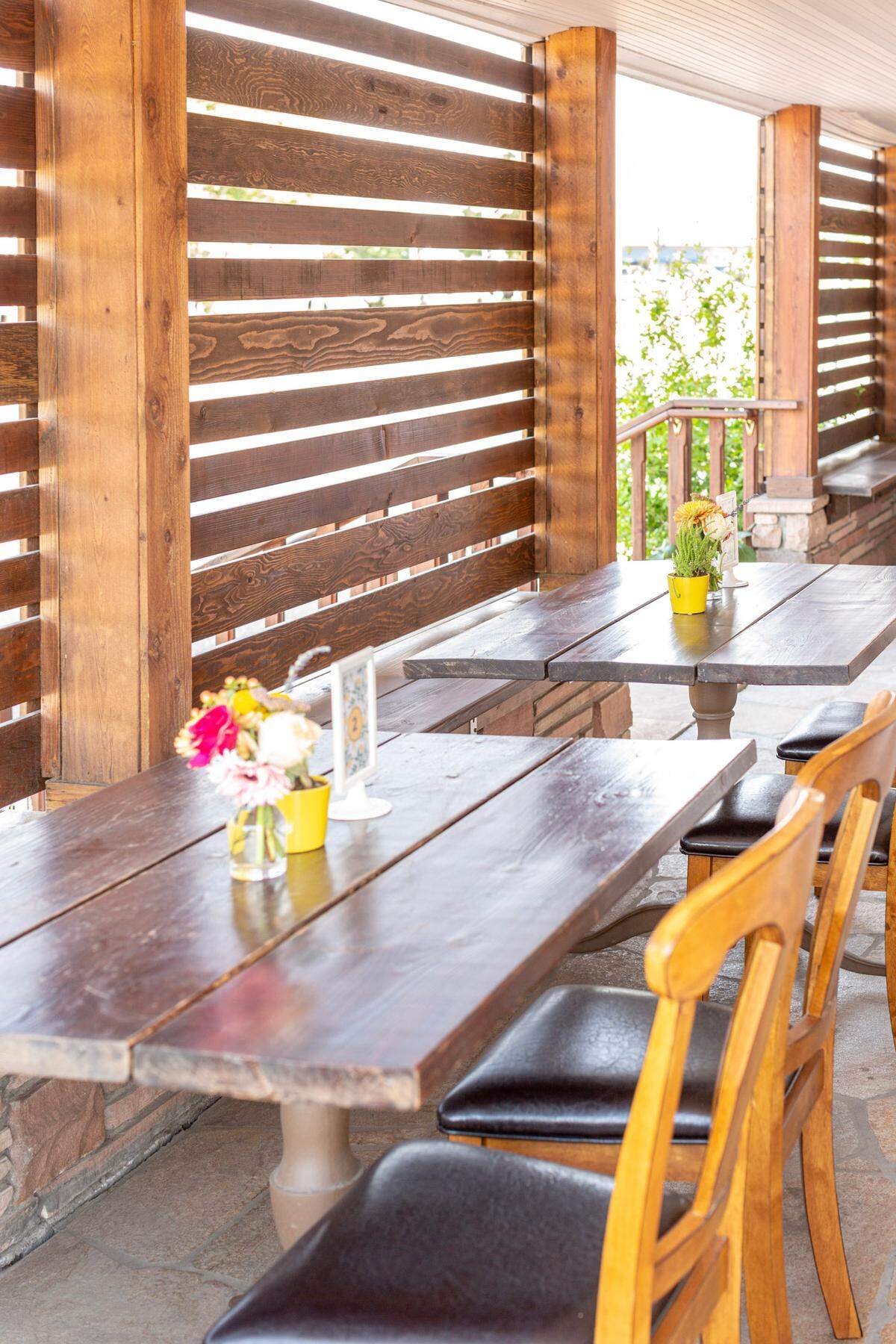 Luncheonette offers outdoor dining including patio seating.