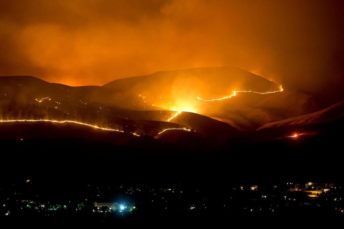 The Table Rock Fire burned the foothills above Harris Ranch in the early morning hours of June 30, 2016. It was caused by a Roman candle.