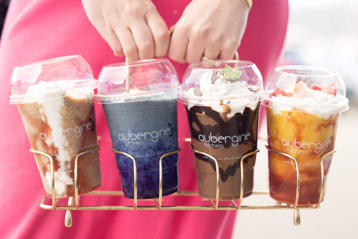 Aubergine Kitchen might focus on health, but its drinks manage to look like a splurge.