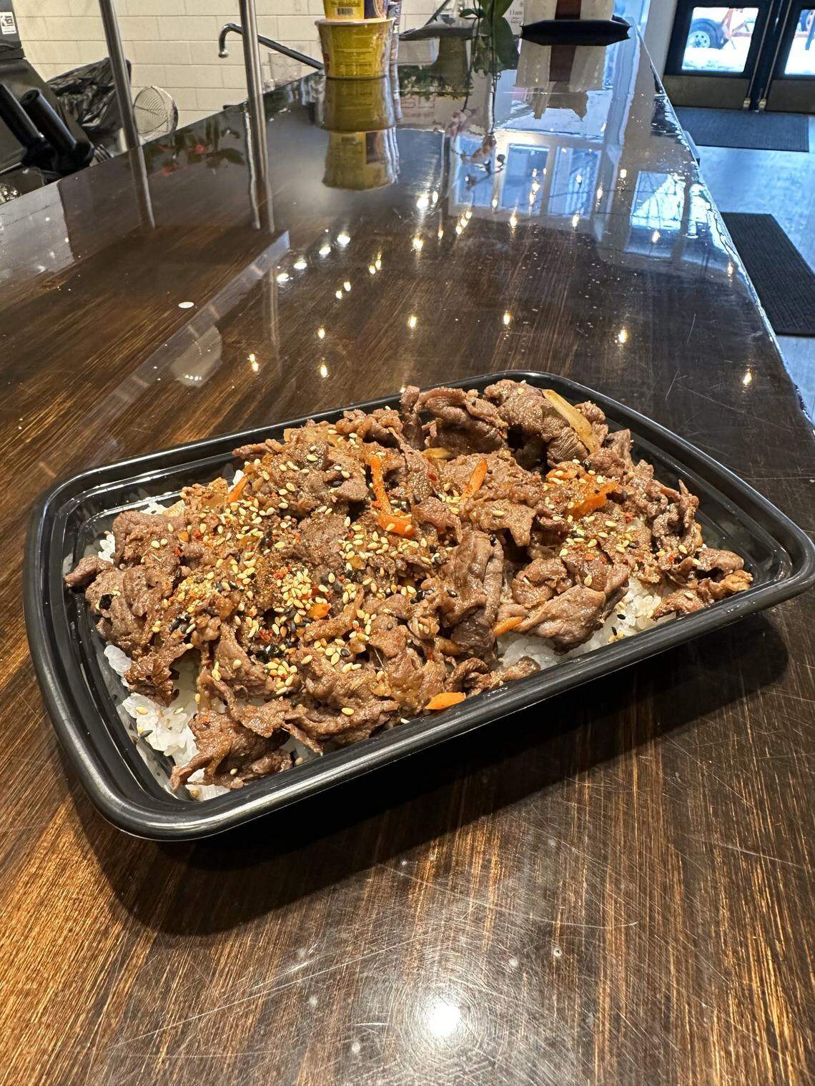 Beef bulgogi has been popular at the new restaurant.