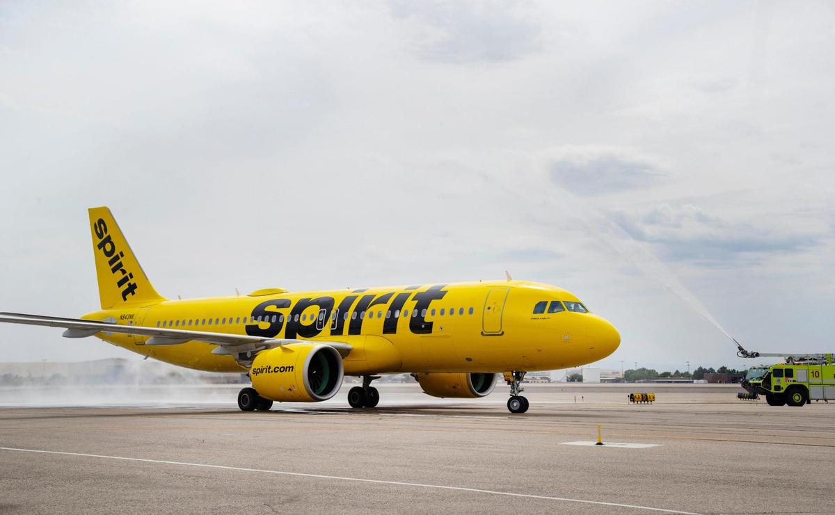 The first Spirit Airlines flight arrived to the Boise Airport with a water cannon welcome on Aug. 5, 2022. The discount air carrier now will cease operations in Boise on Oct. 4.