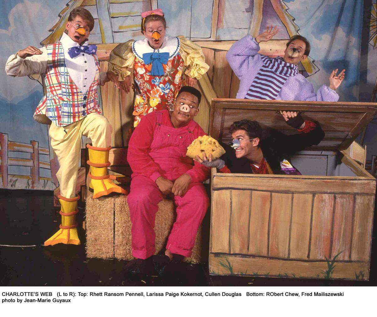 The cast of TheatreWorks U.S.A.’s production of “Charlotte’s Web” will play at the Morrison Center in April 2019.