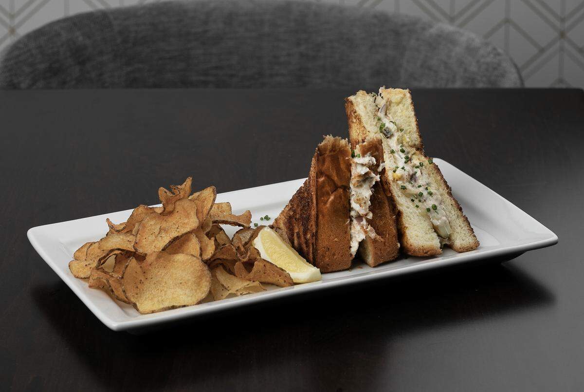 Tuna Melt (normally $17): Acme brioche, oil-poached albacore, remoulade, fontina cheese and Old Bay chips.