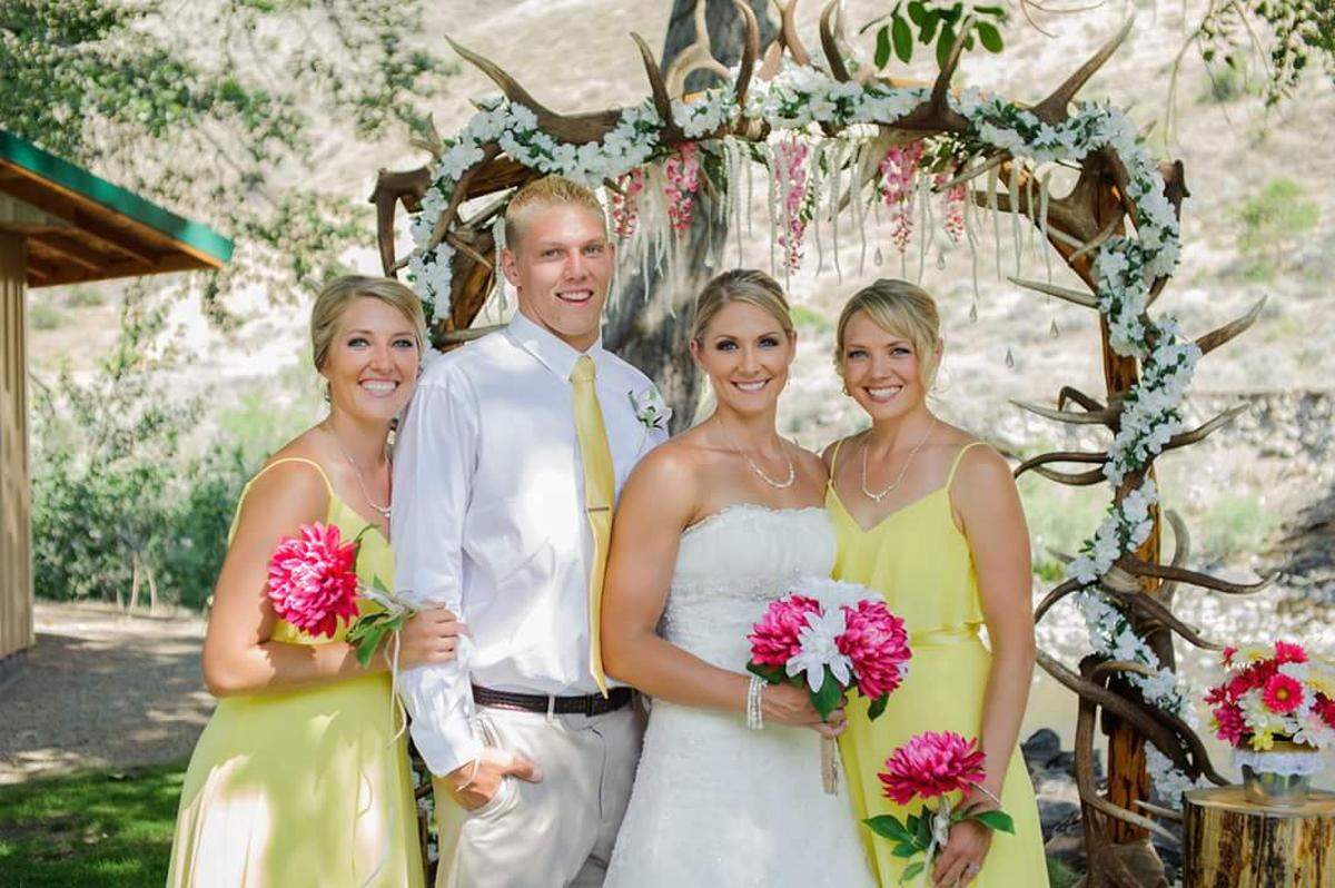 Former Boise State linebacker Leighton Vander Esch is pictured with his sisters Morgon, Christon and Shannon at Christon's 2015 wedding. He credits them with being a major influence on him as a youngster growing up in Riggins, and now he is a likely first-round NFL Draft pick."He went from becoming a starter to famous in like a year. It’s hard to grasp how fast it happened," Morgon said. "It's really funny hearing people say 'I know Leighton's sister.'"