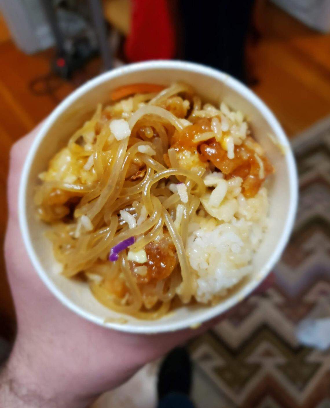 The chicken-in-a-cup options at Cupbop in Boise give you a wide range of spice to choose from, but the dishes themselves are a little bland and rely on a tad too much salt.