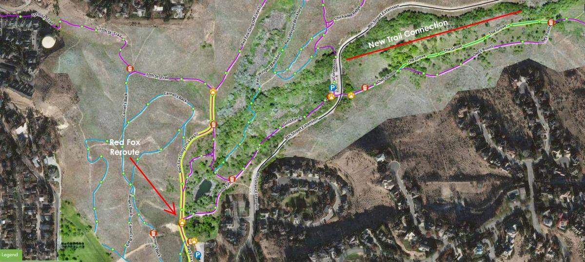 One of the projects to improve Foothills trails for people with disabilities would add a new accessible trail near the Hulls Gulch parking lot.