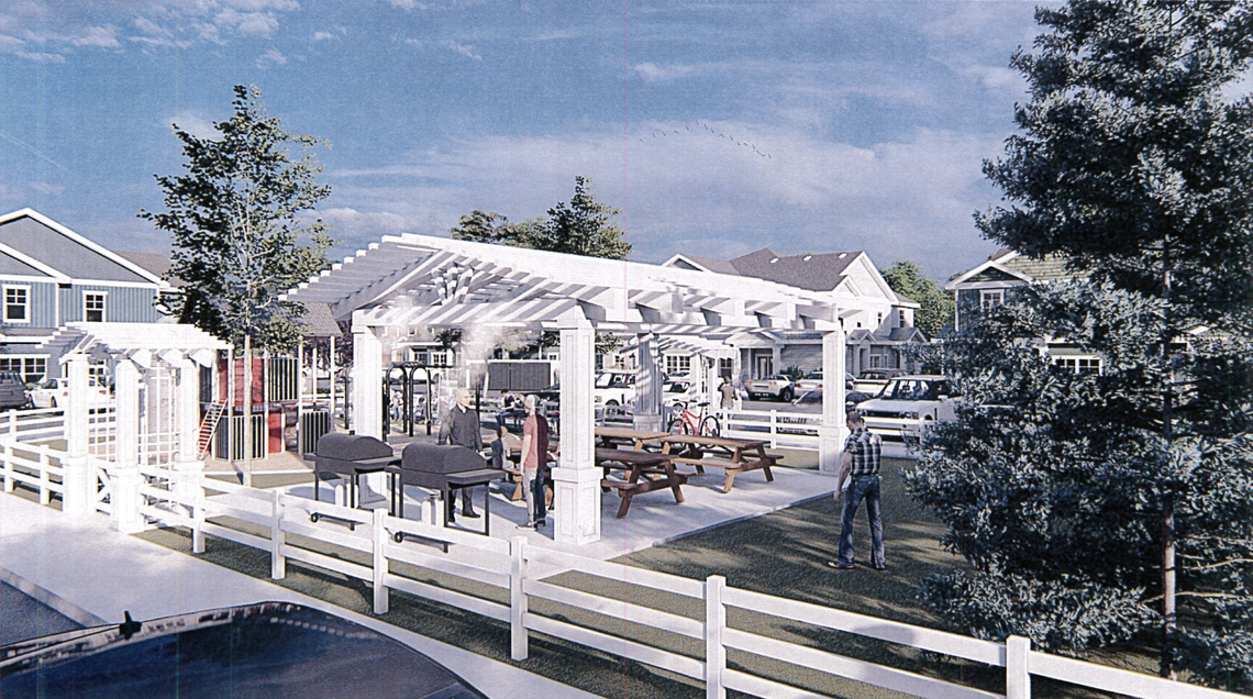 The Logan Street subdivision would include a pagoda and a barbeque area.