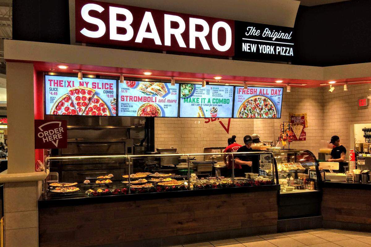 New Sbarro pizza station at Boise Towne Square Mall food court 1-1-20. By David Staats
