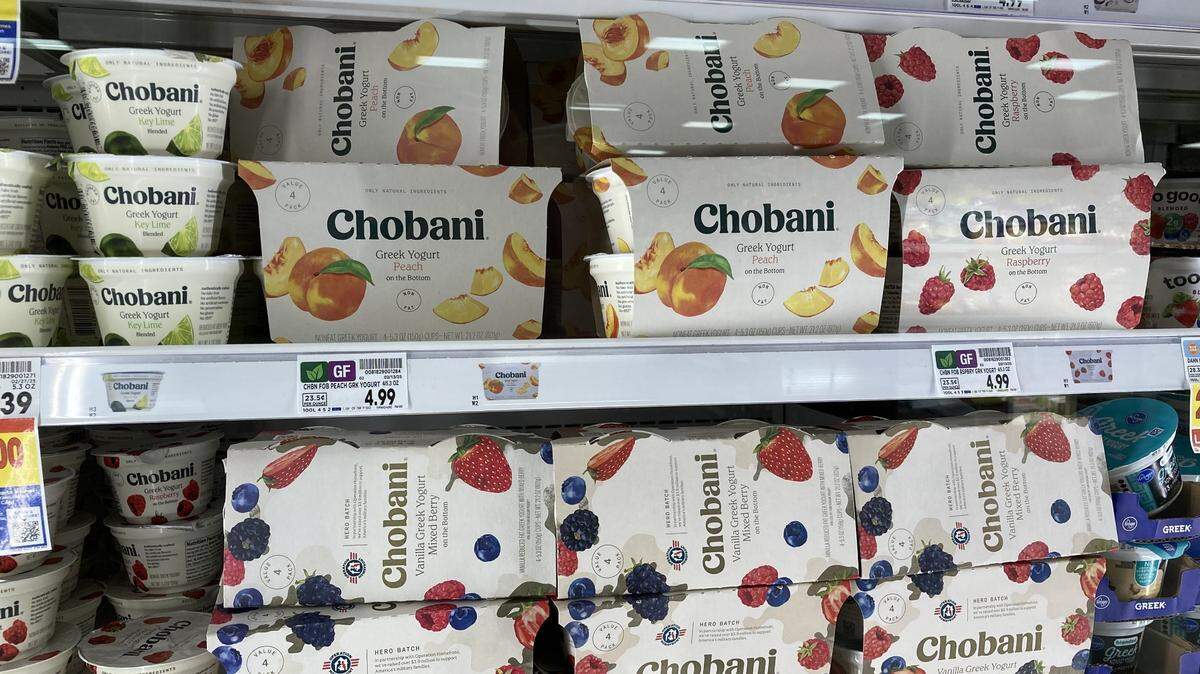 Chobani yogurt for sale at a Boisesupermarket on Thursday.