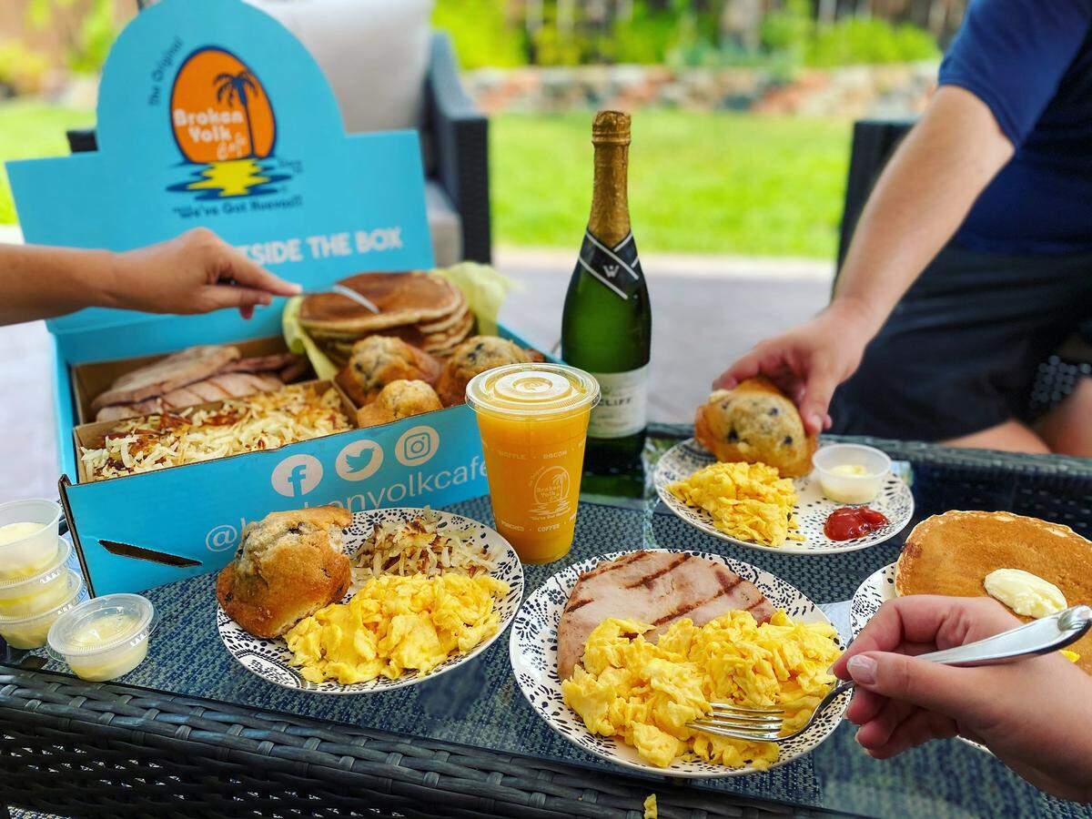 The Broken Yolk Cafe will offer brunch boxes for takeout and third-party delivery.
