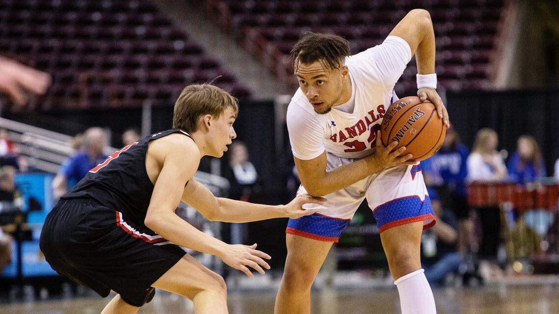 McCall-Donnelly senior DJ Green, right, was voted the 3A All-Idaho Player of the Year for the second straight season by the state’s coaches.