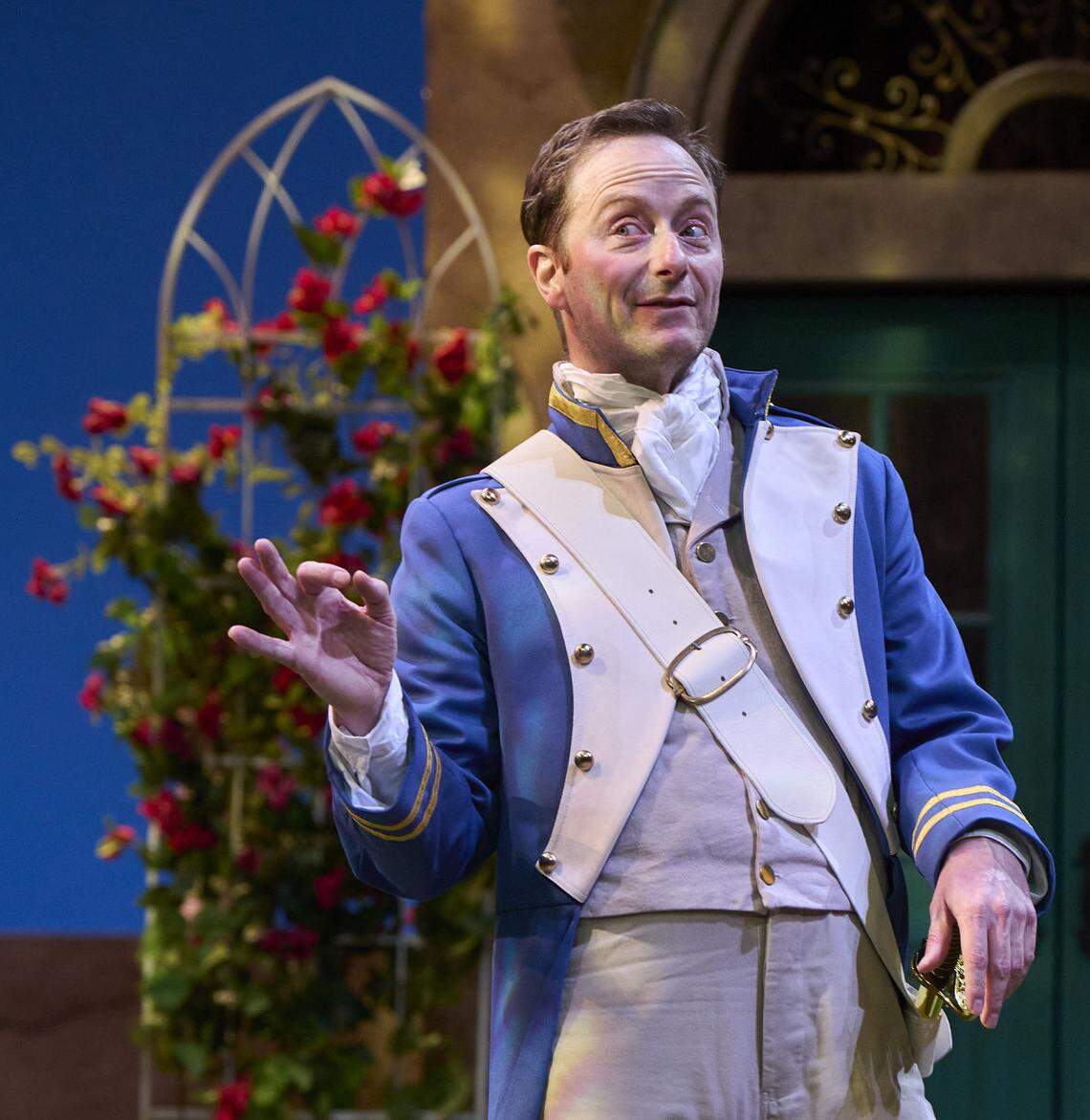 Jeffrey C. Hawkins as Benedick in Idaho Shakespeare Festival’s “Much Ado About Nothing,” directed by Charles Fee. It runs through June. 11.