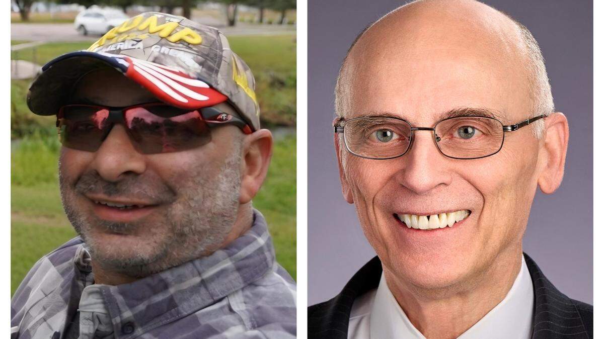 Mac Raslan, left, and Sen. C. Scott Grow, right, are competing in the Republican primary for District 14’s state Senate seat. 