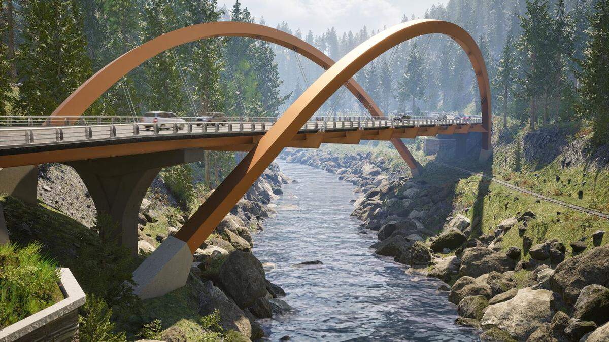 The bridge will be built near where the old one now stands.