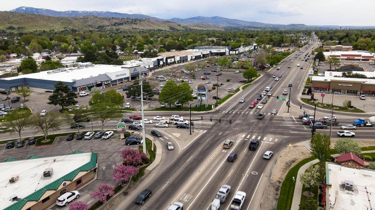 One of the busiest intersections in Boise, the Northgate Shopping Center at W. State and N. Glenwood streets in Northwest Boise draws commuter traffic from four directions.