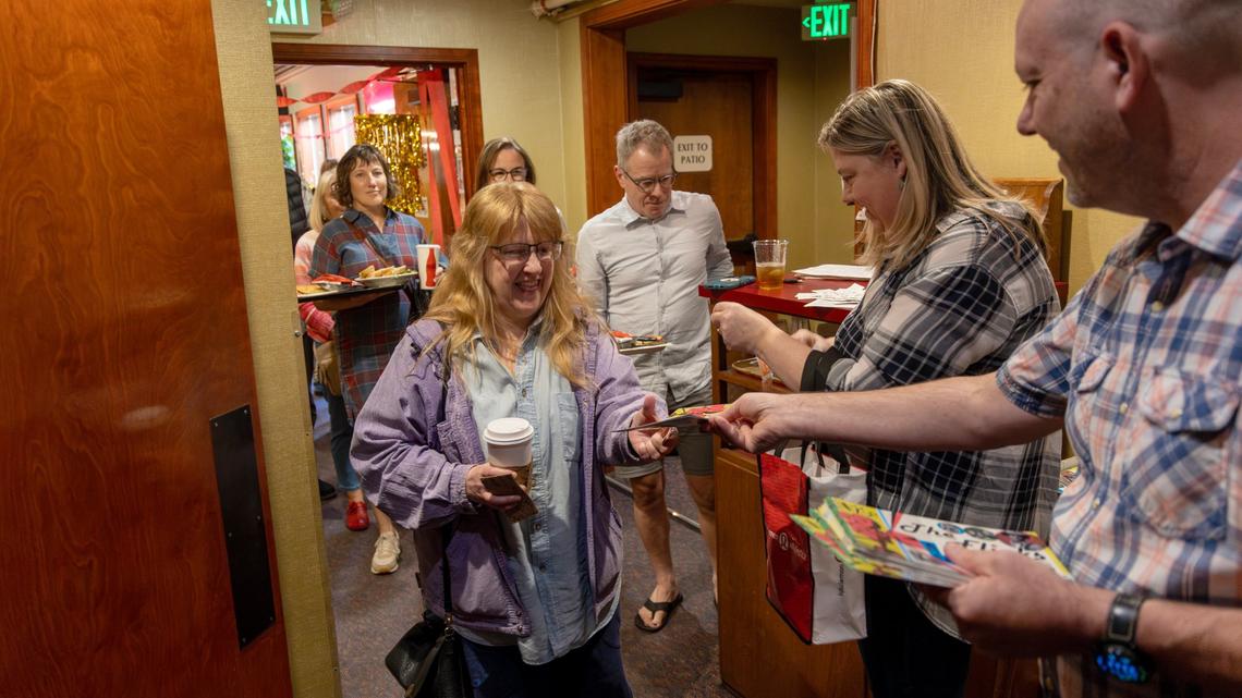 Boise resident Sharon Matthies attends a sold-out showing of “Casablanca” at The Flicks for its 40th anniversary event on Saturday. “I’m a huge fan,” Matthies said. “I’ve been coming since ‘Desert Heat’ and ‘Fried Green Tomatoes.’ ”