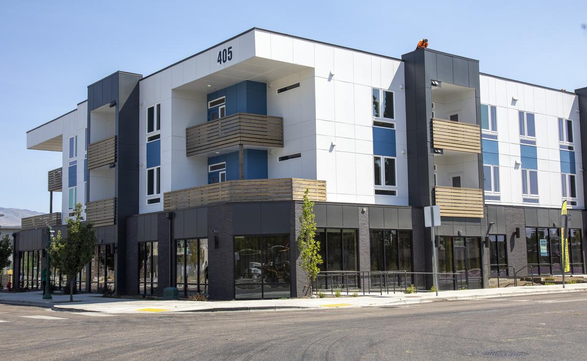 The 405 Parkway Apartments will open this fall. The bottom floor features retail space, including a future boxing studio that will be opened by the owners of Western Collective, a brewery north of Chinden Boulevard in Garden City just a few blocks away.