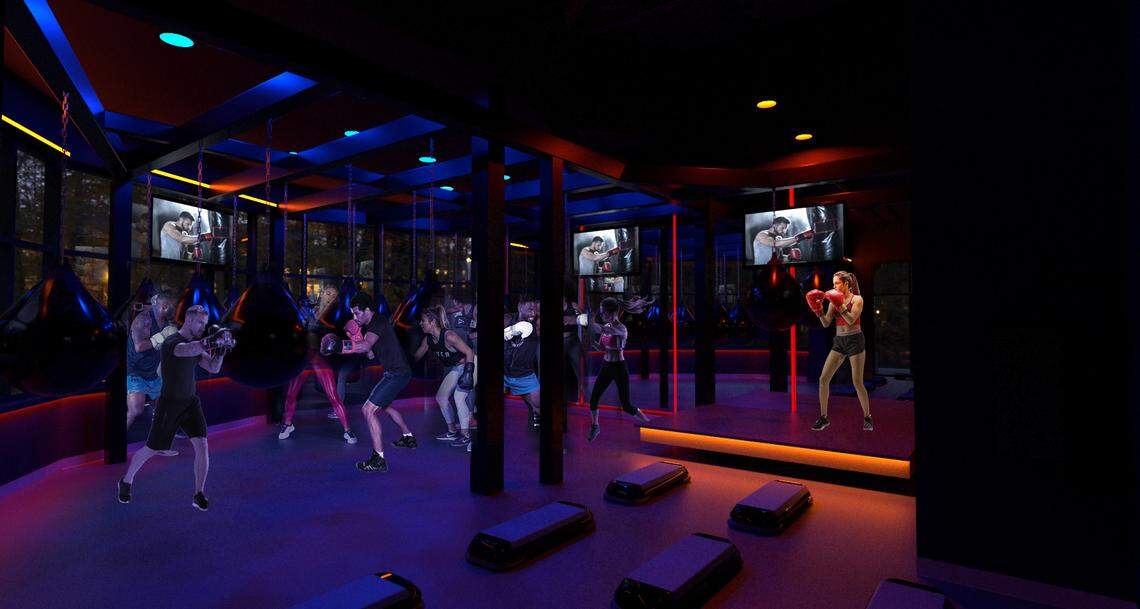 This photo illustration shows how a portion of the interior of the planned Dope Boxing studio at 550 Broadway Ave., Boise, would look.