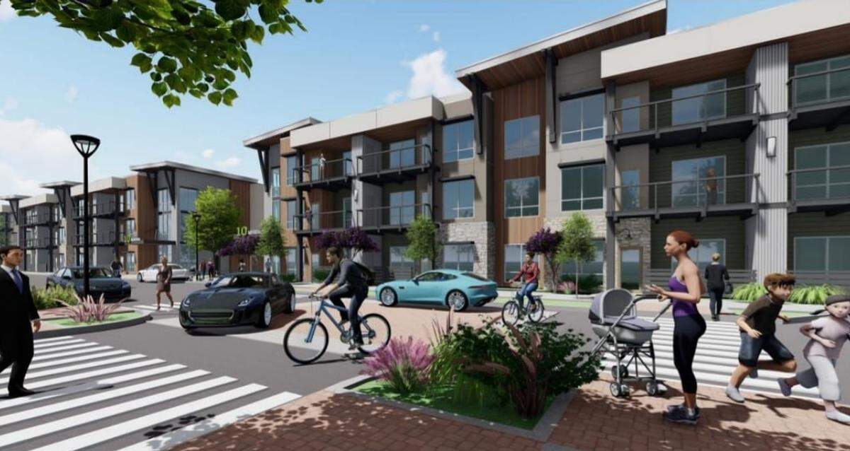 The flats at the 10 at Meridian will be three story buildings.