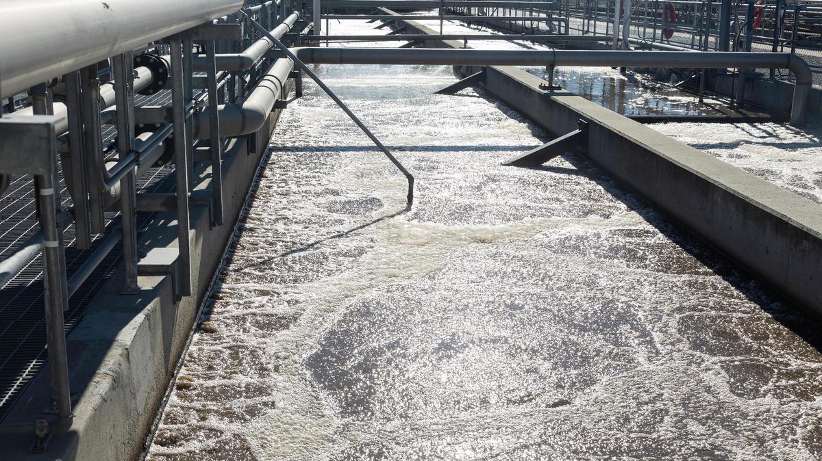 Aeration basins feed organisms that work to break down wastewater at the Lander Wastewater Treatment in Boise, pictured here on Oct. 15. The facility is in its first phase of repairs and upgrades.