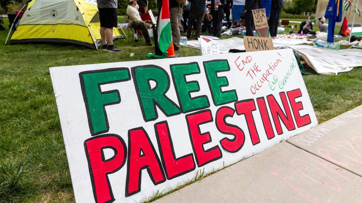 Supporters of Palestine hold a protest in downtown Boise on Saturday, May 4, 2024.
