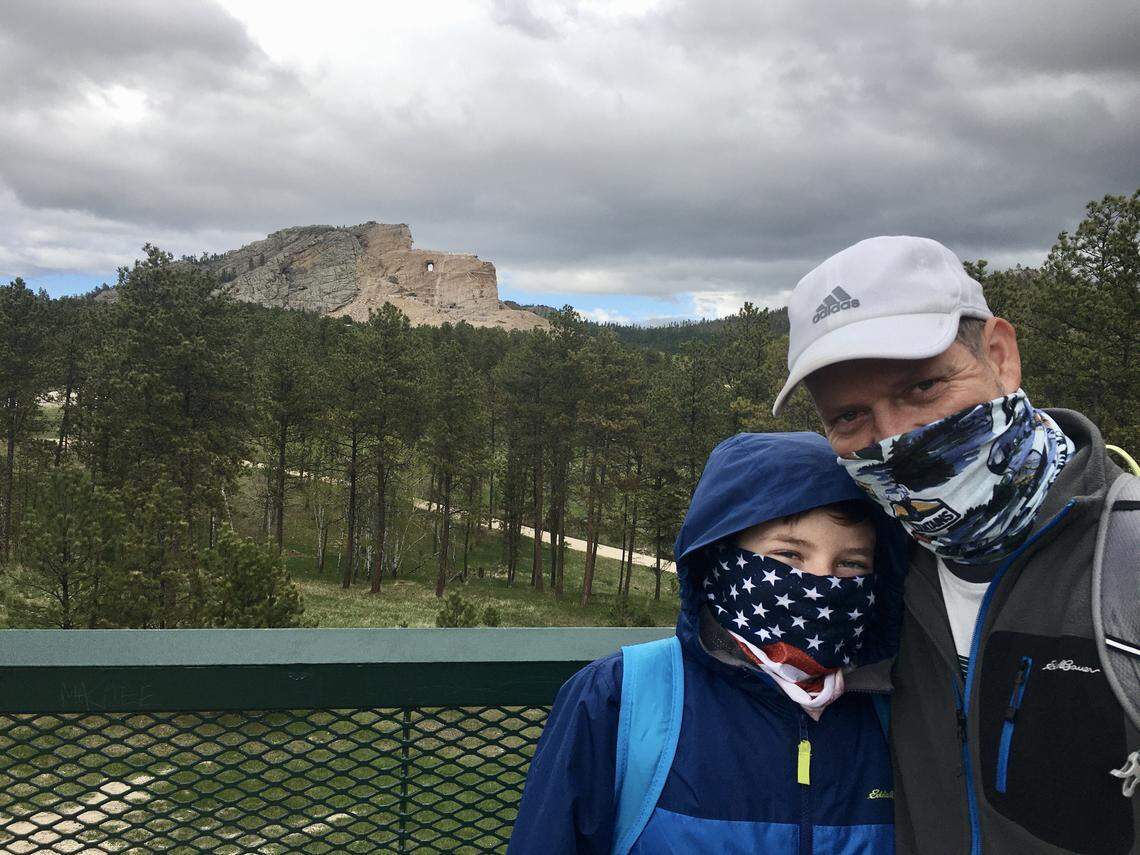 Multiclavas make for easy facemasks while exploring (and they help on cool days, too). The Crazy Horse Memorial in South Dakota was the only place we visited that had an open visitors center.